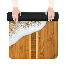 Load image into Gallery viewer, Blue Wave Rubber Yoga Mat