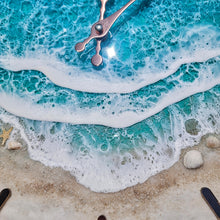 Load image into Gallery viewer, Rose Gold Accent Beach Clock