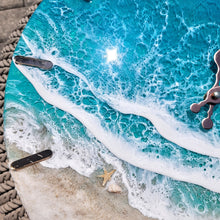 Load image into Gallery viewer, Rose Gold Accent Beach Clock