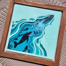 Load image into Gallery viewer, The Swimmer Layered Wood Wall Art