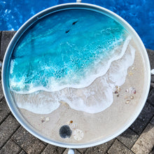 Load image into Gallery viewer, Siesta Key Gulf Wave Table - Removable Tray Top