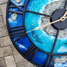 Load image into Gallery viewer, Deep Blue Island Clock - Ready to Ship