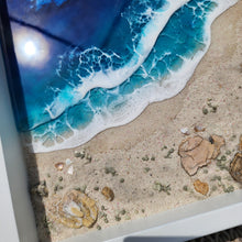 Load image into Gallery viewer, Framed Textured Beachscape Wall Art