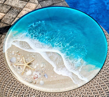 Load image into Gallery viewer, Turquoise Waves Lazy Susan