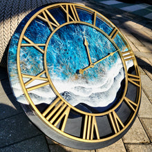 Load image into Gallery viewer, Dark Golden Wave 20" Clock