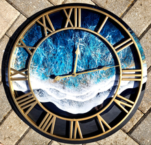 Load image into Gallery viewer, Dark Golden Wave 20" Clock