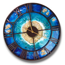 Load image into Gallery viewer, Deep Blue Island Clock