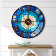 Load image into Gallery viewer, Deep Blue Island Clock
