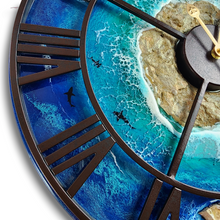 Load image into Gallery viewer, Deep Blue Island Clock