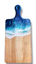 Load image into Gallery viewer, Blue Ocean Wave Serving Board with Handle