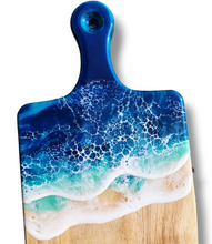 Load image into Gallery viewer, Blue Ocean Wave Serving Board with Handle