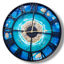 Load image into Gallery viewer, Tranquil Blue Island Clock - Ready to Ship