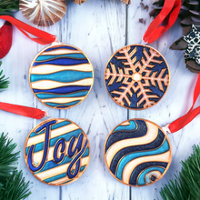 Load image into Gallery viewer, Blue Christmas Ornament Bundle