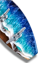 Load image into Gallery viewer, Ocean Wave Towel Rack - Blues