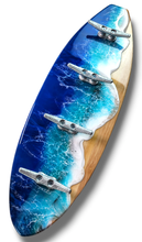 Load image into Gallery viewer, Ocean Wave Towel Rack - Blues