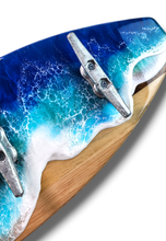 Load image into Gallery viewer, Ocean Wave Towel Rack - Blues