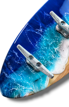 Load image into Gallery viewer, Ocean Wave Towel Rack - Blues