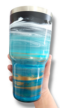 Load image into Gallery viewer, 20oz. Turquoise, Gold & White Tumbler