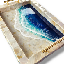Load image into Gallery viewer, Large Shell Inlay Tray with Handles