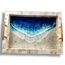 Load image into Gallery viewer, Large Shell Inlay Tray with Handles
