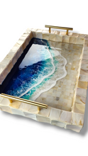 Load image into Gallery viewer, Large Shell Inlay Tray with Handles