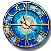 Load image into Gallery viewer, Gold Frame Island Clock