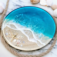 Load image into Gallery viewer, Turquoise Waves Lazy Susan