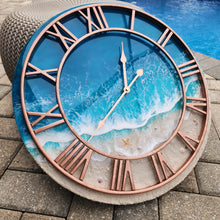 Load image into Gallery viewer, Rose Gold Beach Wave Clock