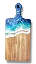 Load image into Gallery viewer, Blue Ocean Wave Serving Board with Handle