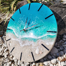 Load image into Gallery viewer, Tropical Wave 16" Clock (black ticks)