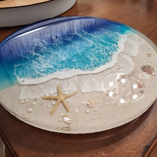 Load image into Gallery viewer, Blue Gulf Coast Beach Lazy Susan