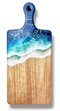 Load image into Gallery viewer, Blue Ocean Wave Serving Board with Handle