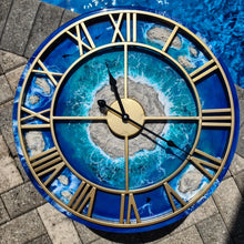 Load image into Gallery viewer, Gold Frame Island Clock