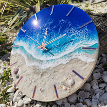 Load image into Gallery viewer, Blue Wave 16" Clock