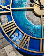 Load image into Gallery viewer, Gold Frame Island Clock