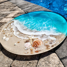 Load image into Gallery viewer, Turquoise Gulf Coast Beach Lazy Susan