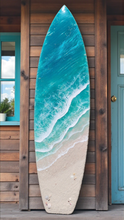 Load image into Gallery viewer, 5ft Beach Waves Surfboard Wall Art