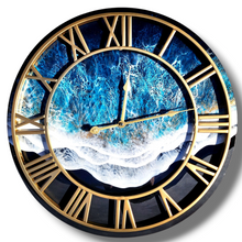Load image into Gallery viewer, Dark Golden Wave 20" Clock