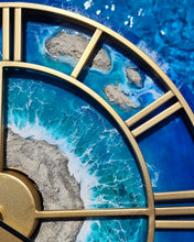 Load image into Gallery viewer, Gold Frame Island Clock