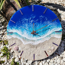 Load image into Gallery viewer, Blue Wave 16" Clock