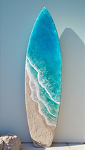 Load image into Gallery viewer, 5ft Beach Waves Surfboard Wall Art