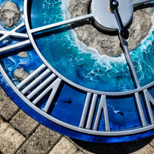 Load image into Gallery viewer, Silver Frame Island Clock