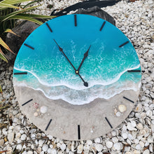Load image into Gallery viewer, Tropical Wave 20" Clock (black ticks)