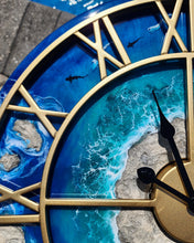 Load image into Gallery viewer, Gold Frame Island Clock