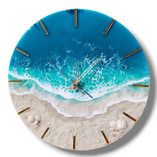Load image into Gallery viewer, Green Wave 16" Clock