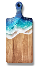 Load image into Gallery viewer, Blue Ocean Wave Serving Board with Handle