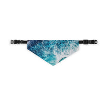 Load image into Gallery viewer, Blue Wave Pet Bandana Collar