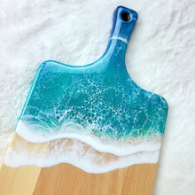 Load image into Gallery viewer, Tropical Blue Ocean Wave Serving Board