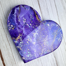 Load image into Gallery viewer, Purple Marble Heart - Ready to Ship!