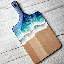 Load image into Gallery viewer, Dark Blue Ocean Wave Serving Board